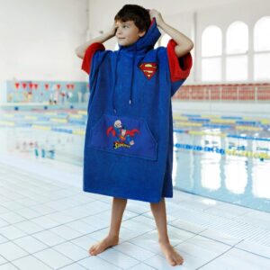 Superman poncho lastele – pehme ja mugav XS